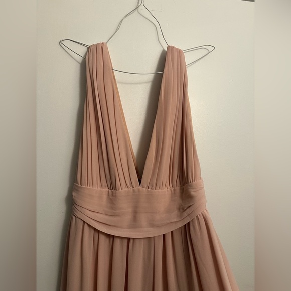 Heavenly Hues Blush Maxi Dress Lulus Large Wedding Bridesmaid